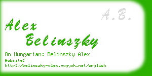 alex belinszky business card